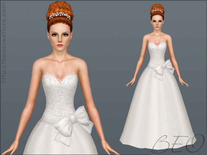 Wedding dress 32 for Sims 3 by BEO